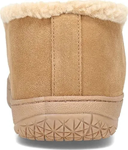 Clarks Men's Suede Leather Sherpa Lined Ankle Bootie Slippers - Indoor/Outdoor Slip-Ons - Comfy & Durable Ankle Boots with Plush Lining Padded Insole & Gripped Rubber Outsoles