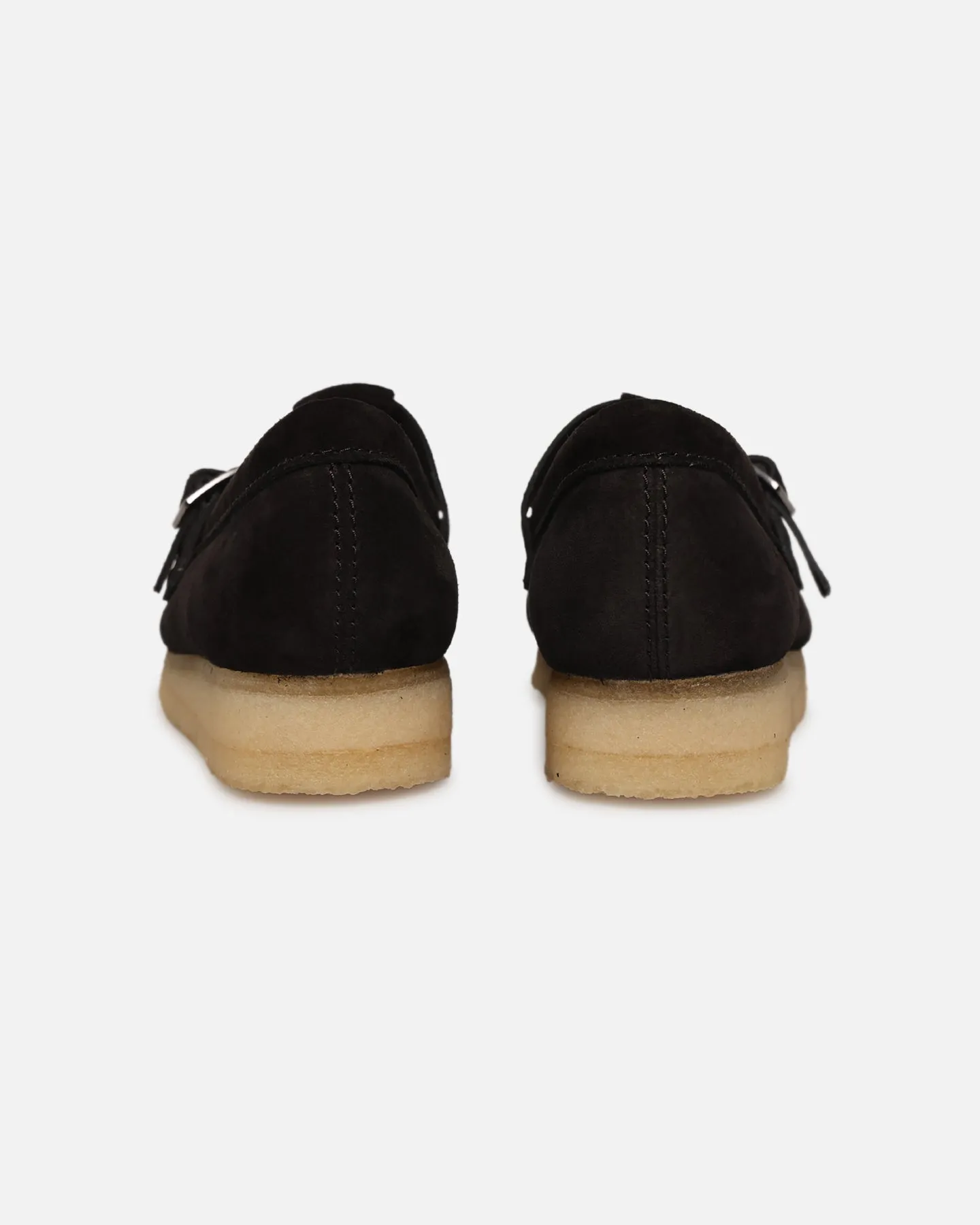 Clarks Originals Women's Wallabee T-Bar Black Suede running in a wellness retreat shoes