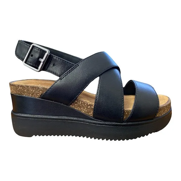 Clarks Sandalo da donna Lizby Cross 152108 nero cool shoes Non toxic