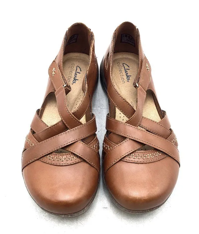 Clarks Women's Roseville Step 61416662 Brown Casual Mary Jane Shoes - Size 8M