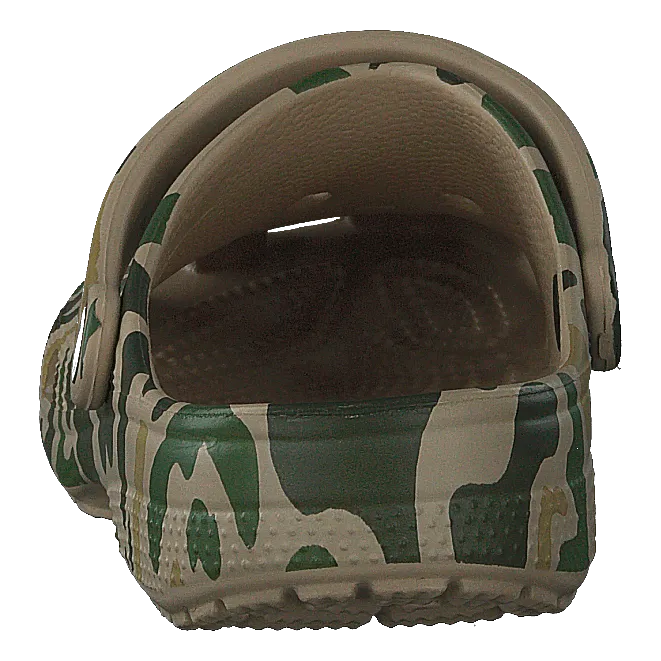 Classic Printed Camo Clog Chai / Tan