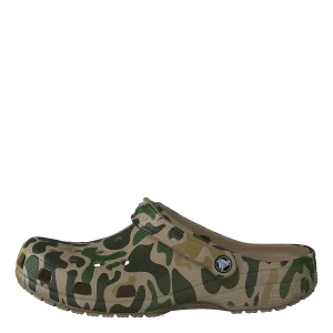 Classic Printed Camo Clog Chai / Tan