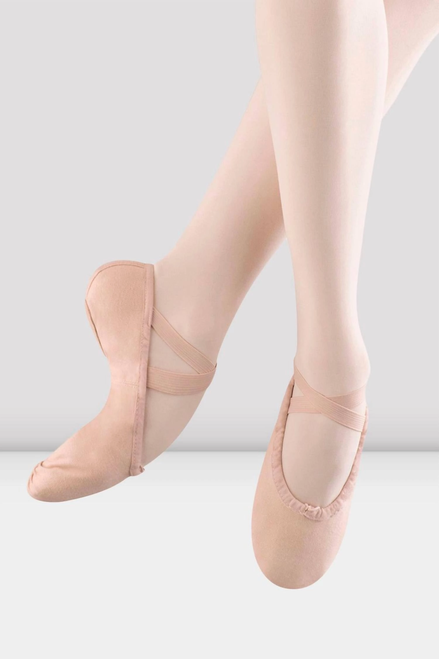 Reinforced Eyestay Kids' Pump Canvas Ballet Shoes In Pink Canvas