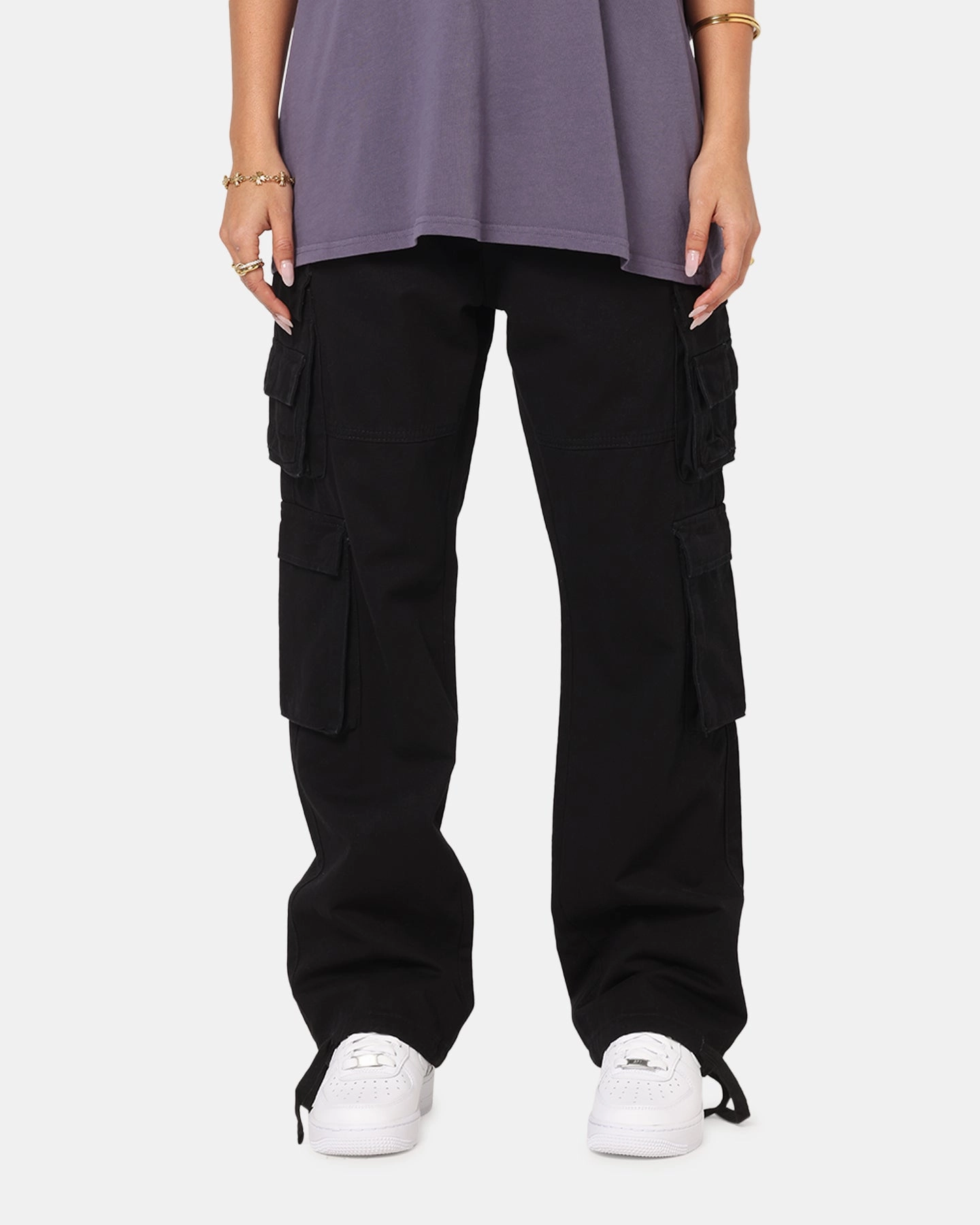 Saint Morta Modern Utility Cargo Pants Washed Black Flex Movement Stay Cool