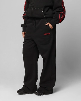 Ed Hardy Ed Hardy Track Pants Black Ventilated Mesh Lining