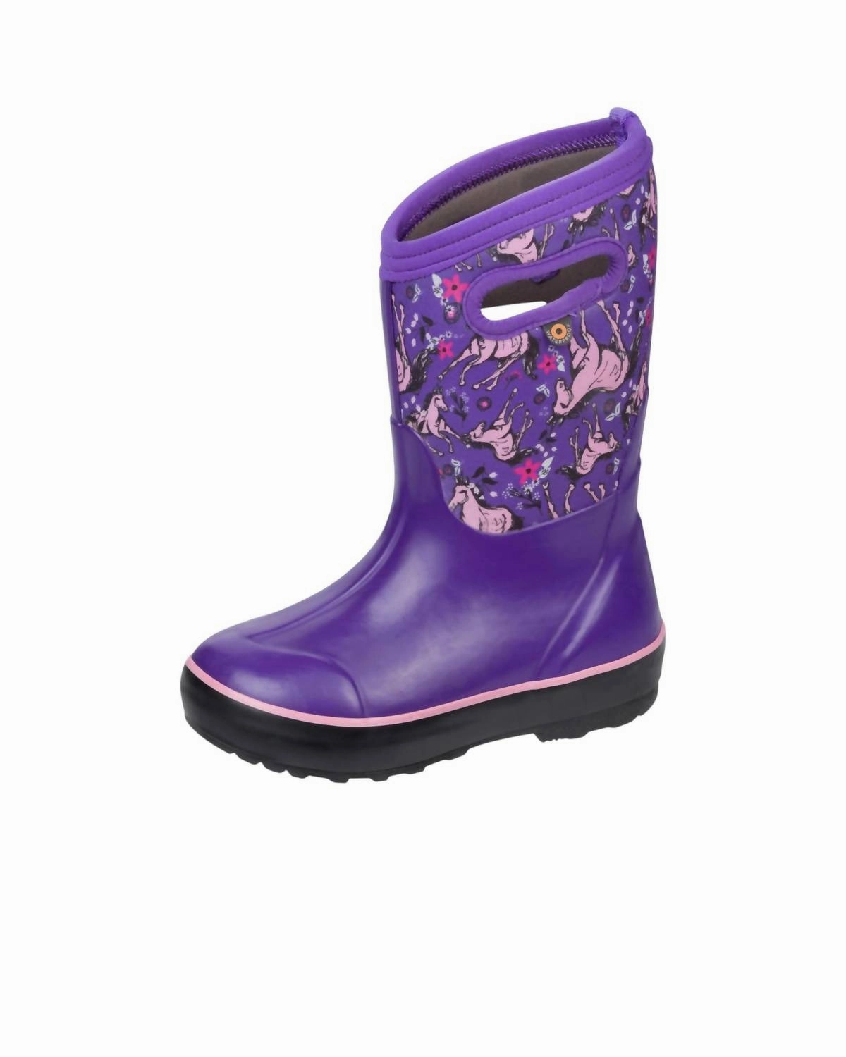 Busy Lifestyle Classic Unicorn Rain Boots In Violet Multi
