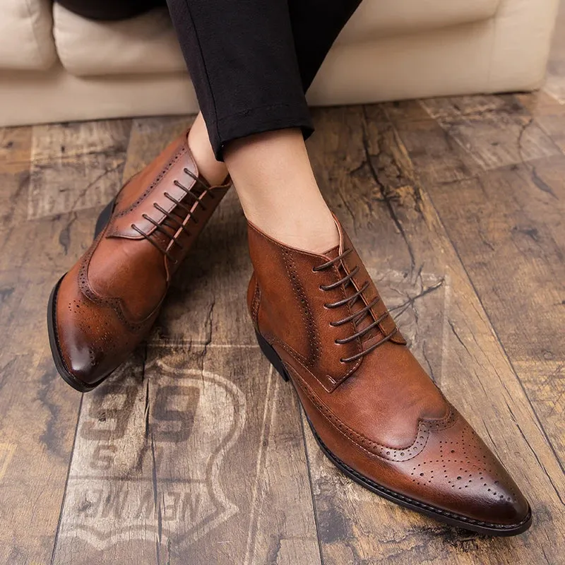 Classy Kevin snip toe high Chelsea boots