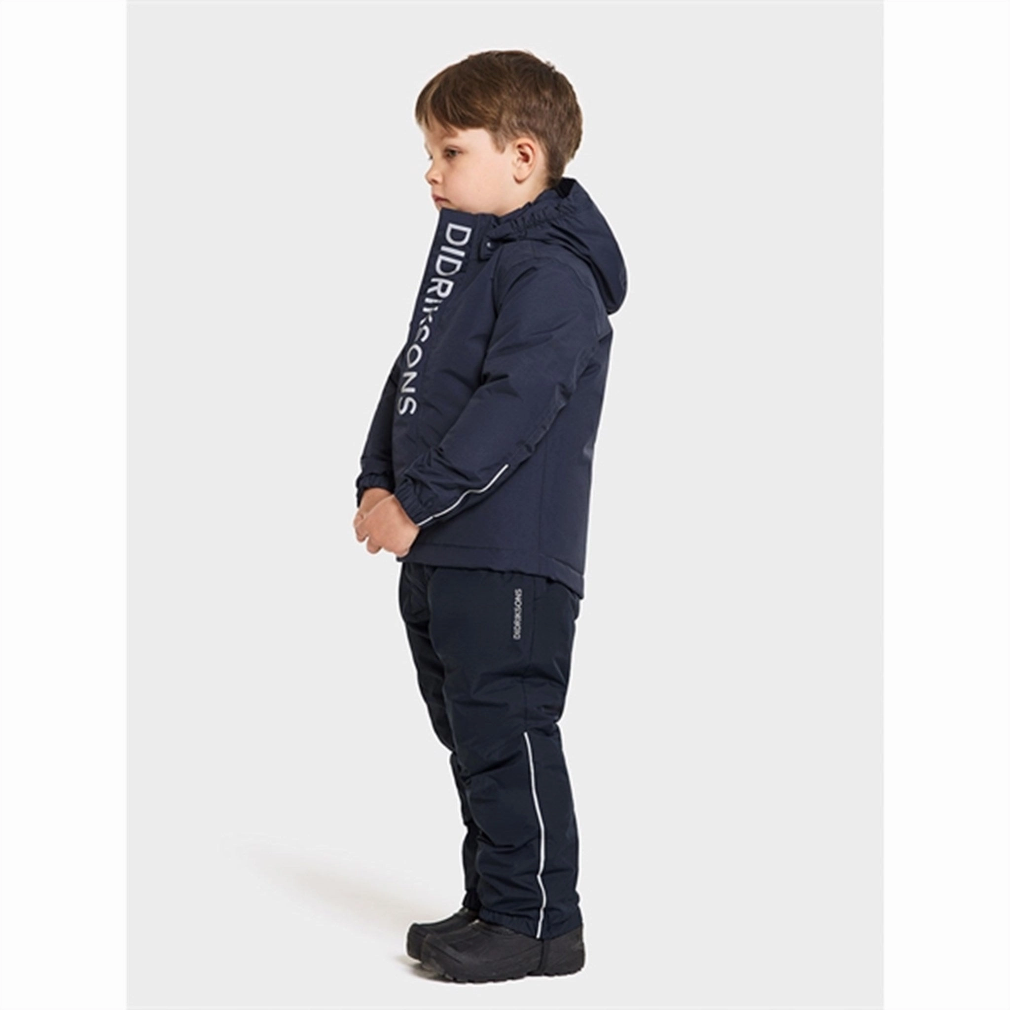 Minimal Daily Fit Quick Access Hidden Pockets Didriksons Navy Rio Kids 2 Jacket