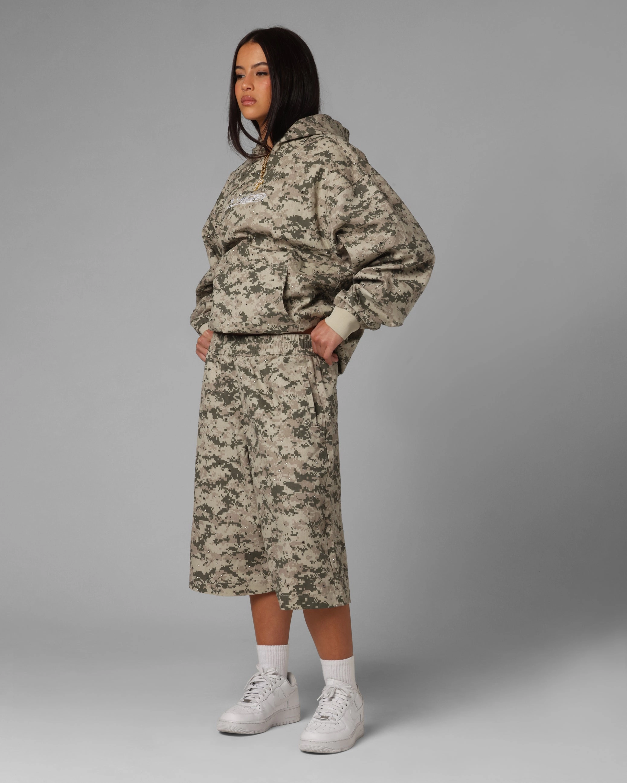 Essential Look Loiter Hail Storm Shorts Digi Camo