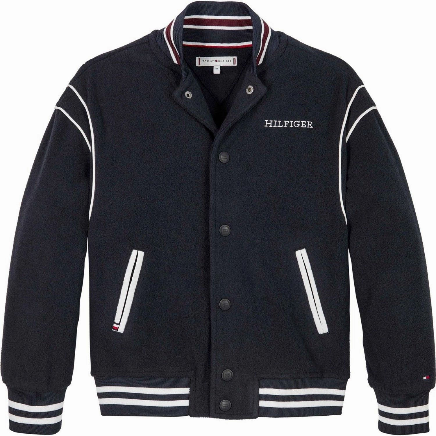Touchscreen Compatible Cuffs MultiPocket Configuration Tommy Hilfiger Desert Sky Polar Fleece Bomber Jacket