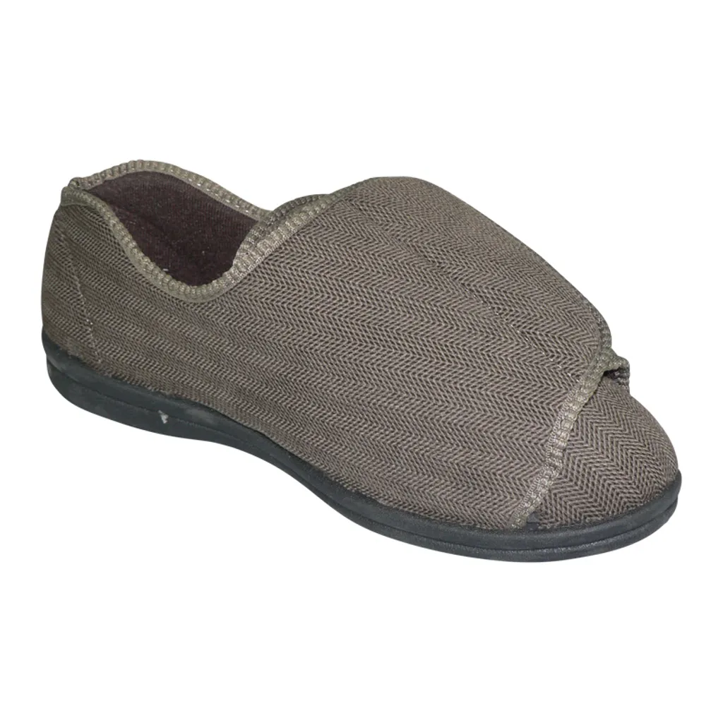 CLINIC Comfort System Men’s Clinic Slipper, Brown, 10