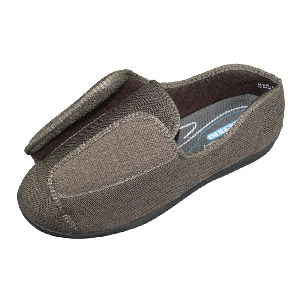 CLINIC Comfort System Men’s Clinic Slipper, Brown, 10