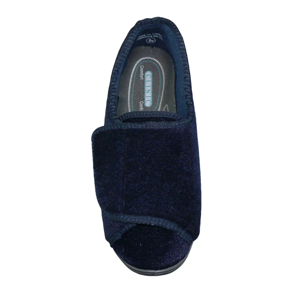 CLINIC Comfort System Women’s Clinic Slipper, Navy, 6