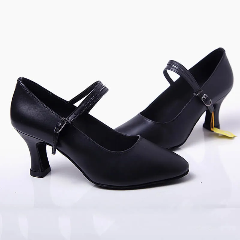 Closed Toe Buckle Fastening Ballroom Shoes