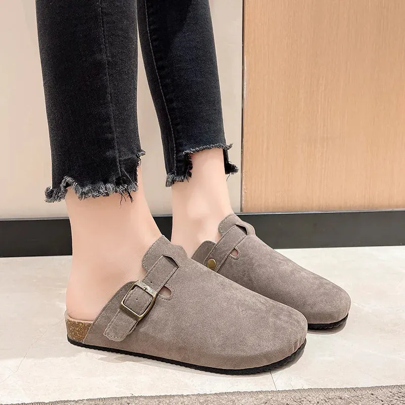 Closed Toe Slippers Suede - Matilda