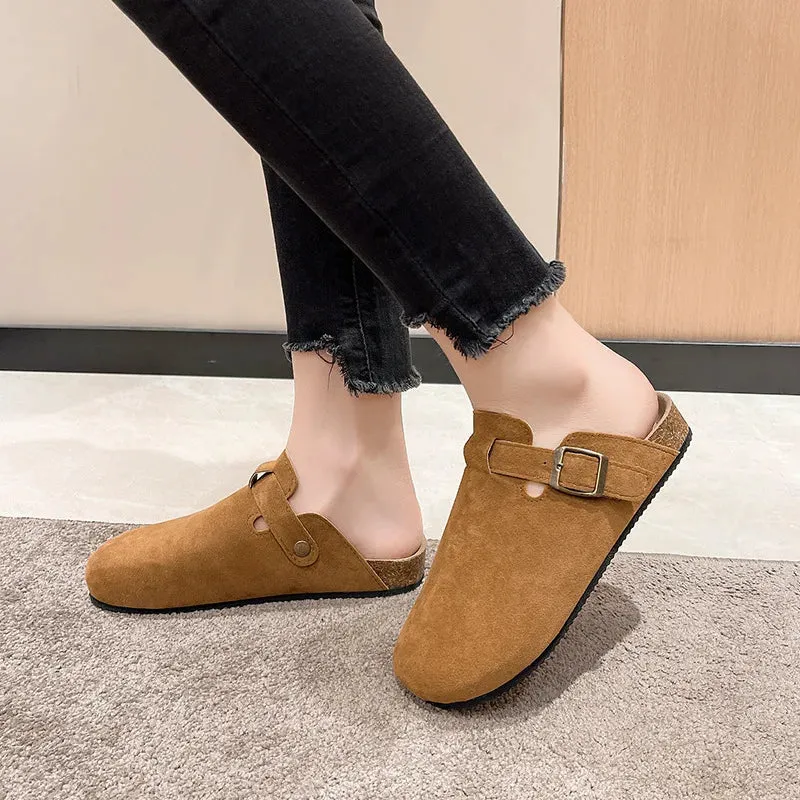 Closed Toe Slippers Suede - Matilda