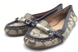 Coach Women's Berdina Tan Brown Loafer Flats - Size 8B