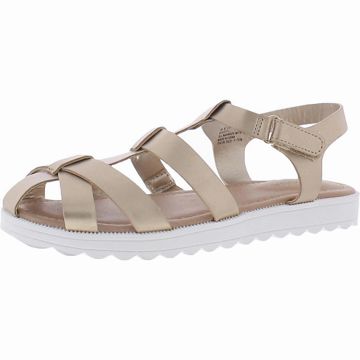 Subtle design Work Day Fit Coastal Girls Metallic Slingback Flat Sandals