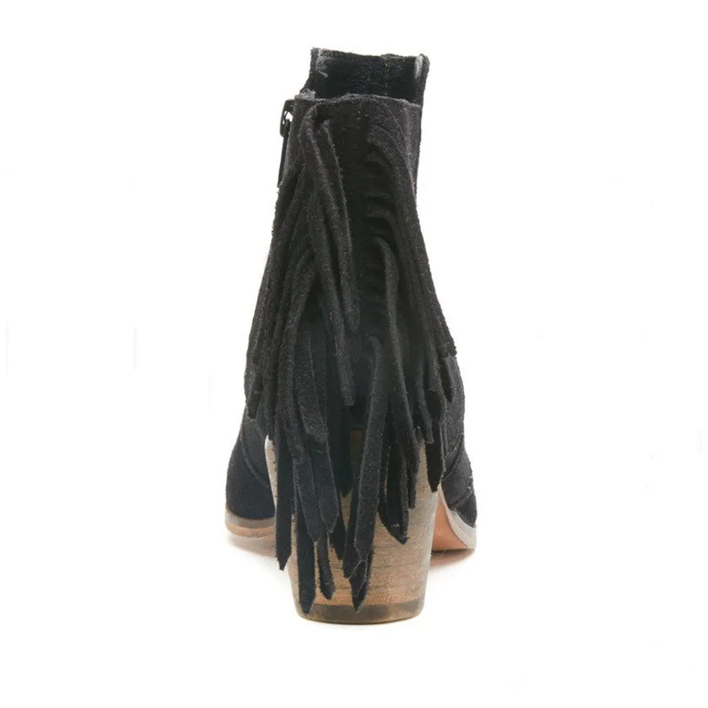 Coconuts Espana Fringed Bootie in Black