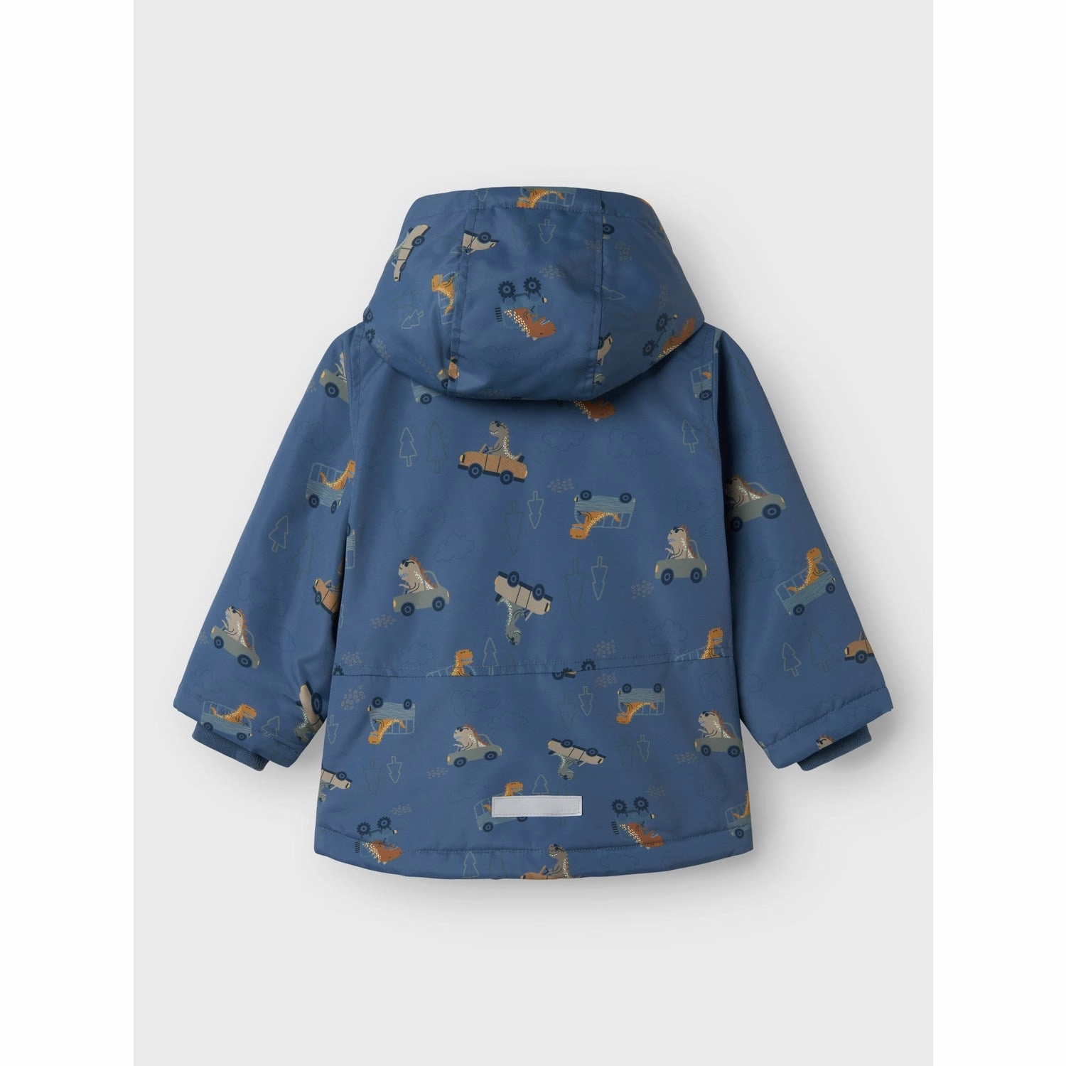 Name It Vintage Indigo Dino Car Nmmmax Pa Jacket Aop Noos Flatlock Seam Construction Neutral Look