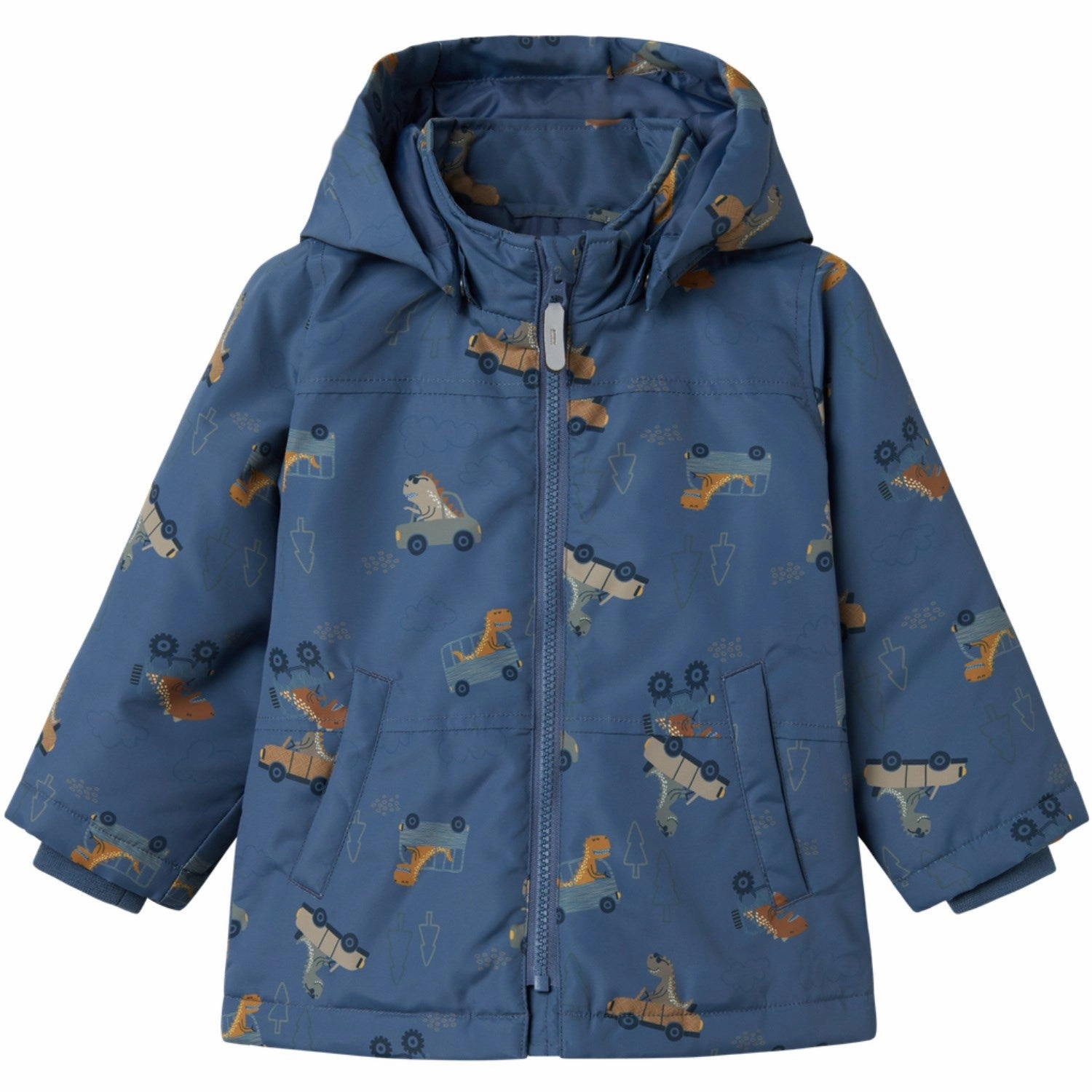 Name It Vintage Indigo Dino Car Nmmmax Pa Jacket Aop Noos Gloss Free Texture TearResistantOuter