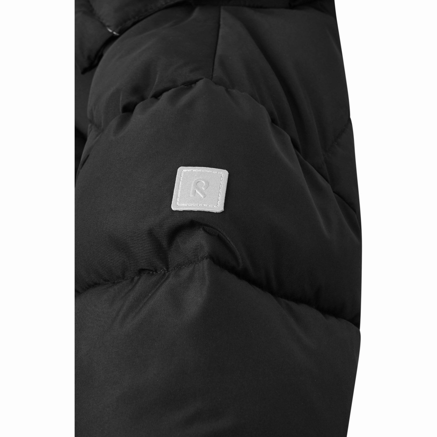 Reima Black Winter Jacket Kumpula QuiltedPattern QuickAccess Pockets