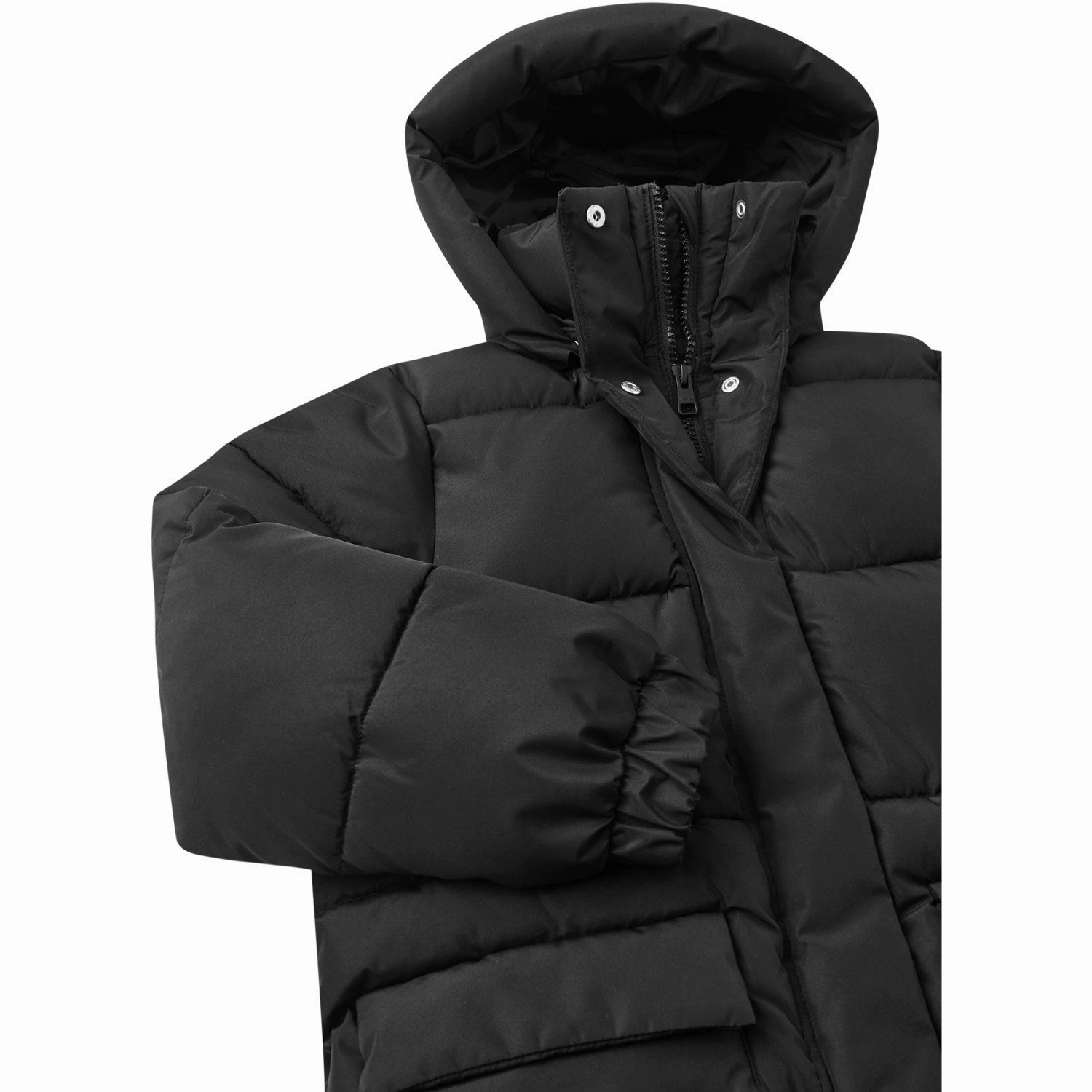 Windproof Inner Layer ScratchResistant Zippers Reima Black Winter Jacket Kumpula