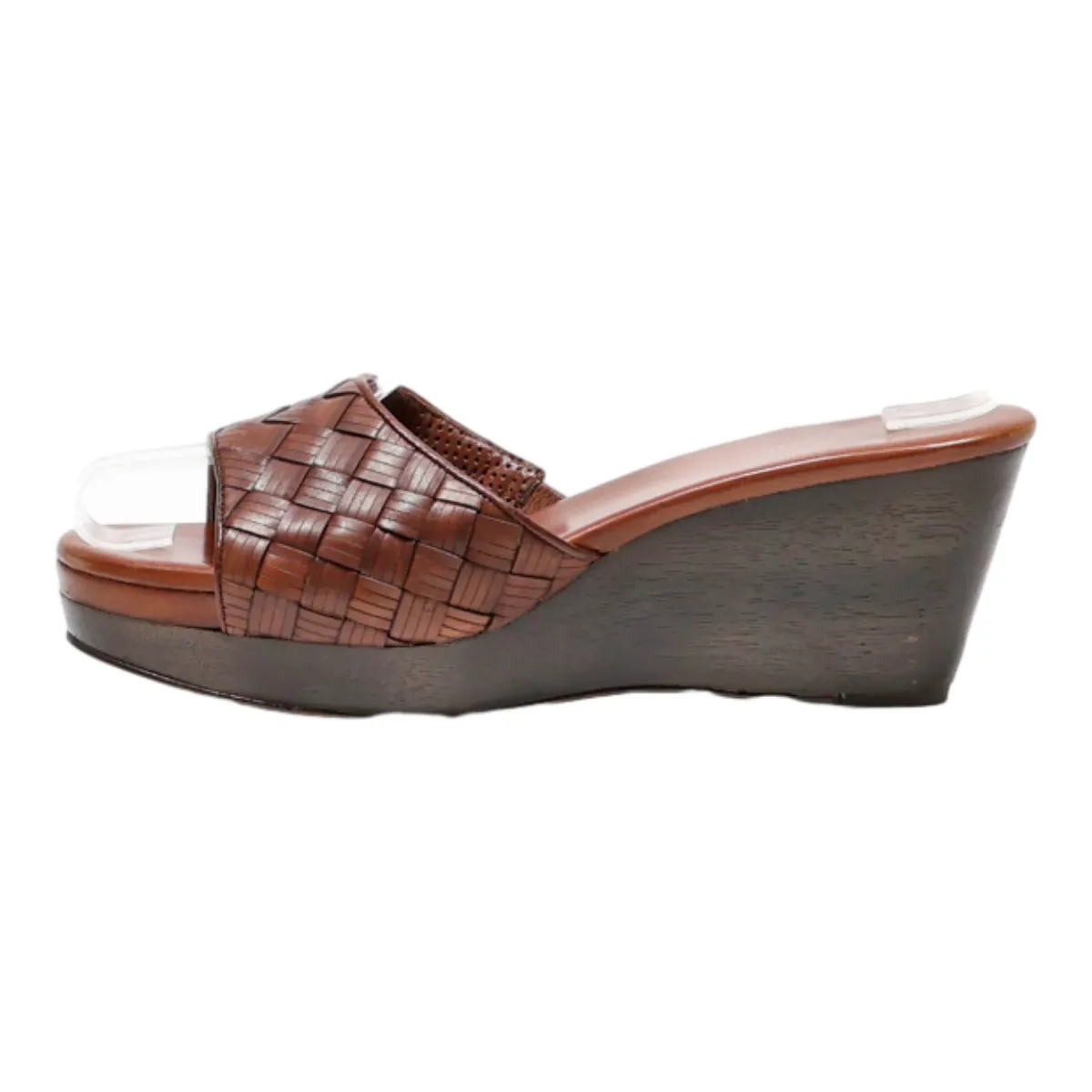 COLE HAAN Wedge Heels Brown Leather Womens UK 6.5