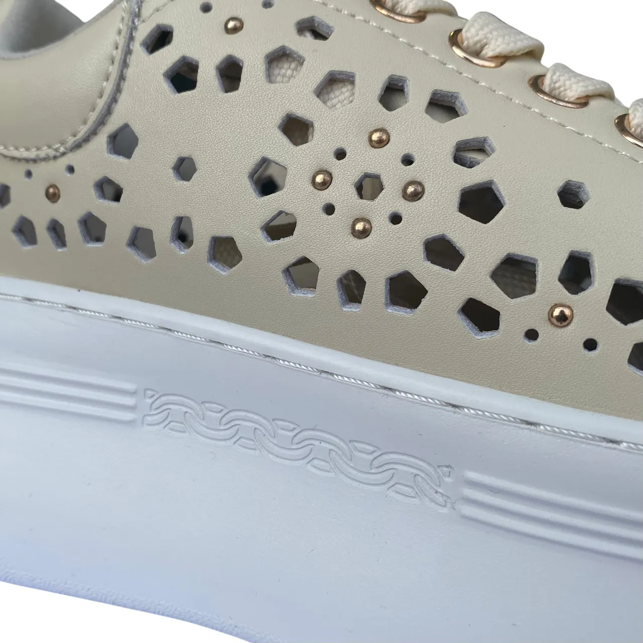 Cult scarpa sneakers con zeppa da donna Pearl 4425 beige Foam Boundary Structure indoor - friendly