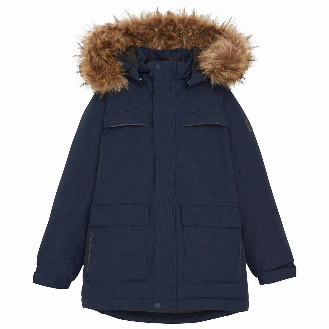 Color Kids Total Eclipse Parka w. Fake Fur Neutral Style