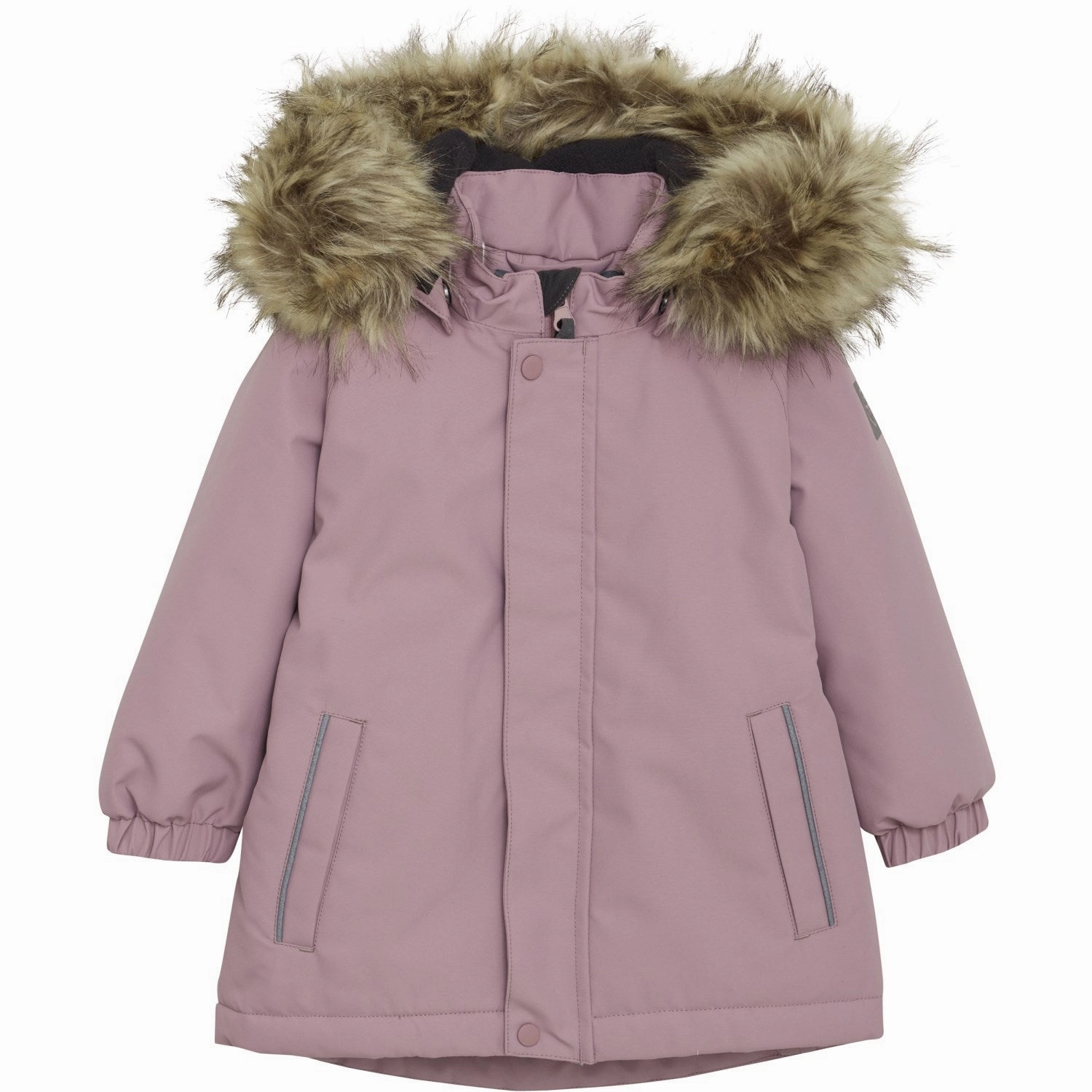 Shrink Resistant Treatment Advanced Wickability System Color Kids Woodrose Baby Parka W. Fake Fur