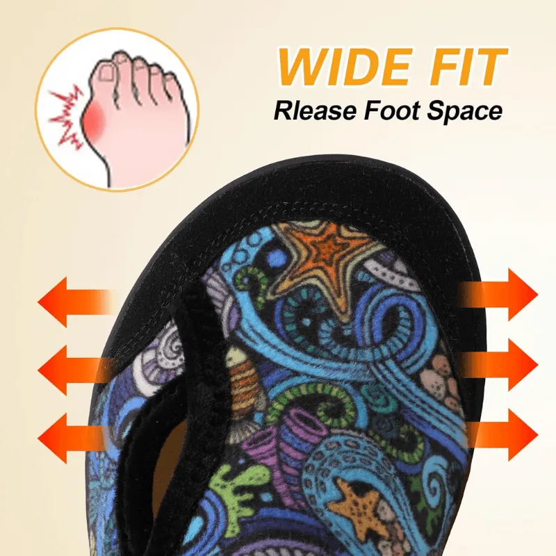 Colorful Print Diabetic Shoes – Supportive Fit for Sensitive Feet