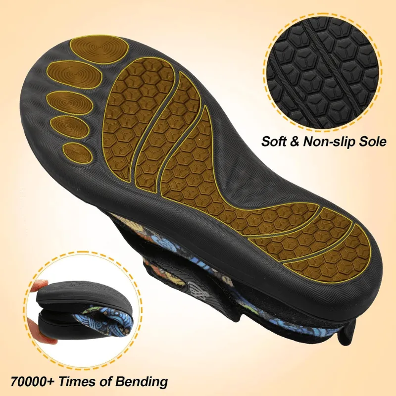 Colorful Print Diabetic Shoes – Supportive Fit for Sensitive Feet