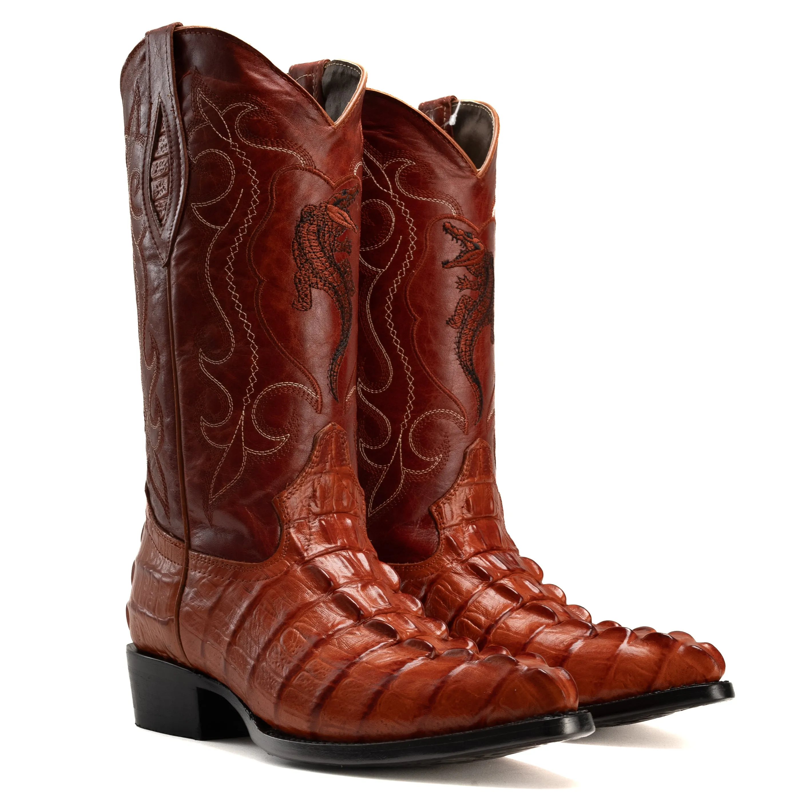 Combo JB904 Cognac Combo Men's Western Boots: J Toe Cowboy & Rodeo boots in Genuine Leather 004 Cognac Belt