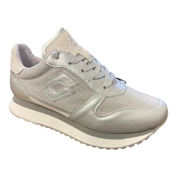 WaterResistantCoating Power Shoes Lotto Leggenda scarpa sneakers da donna Wedgge Metal 217875 97V argento
