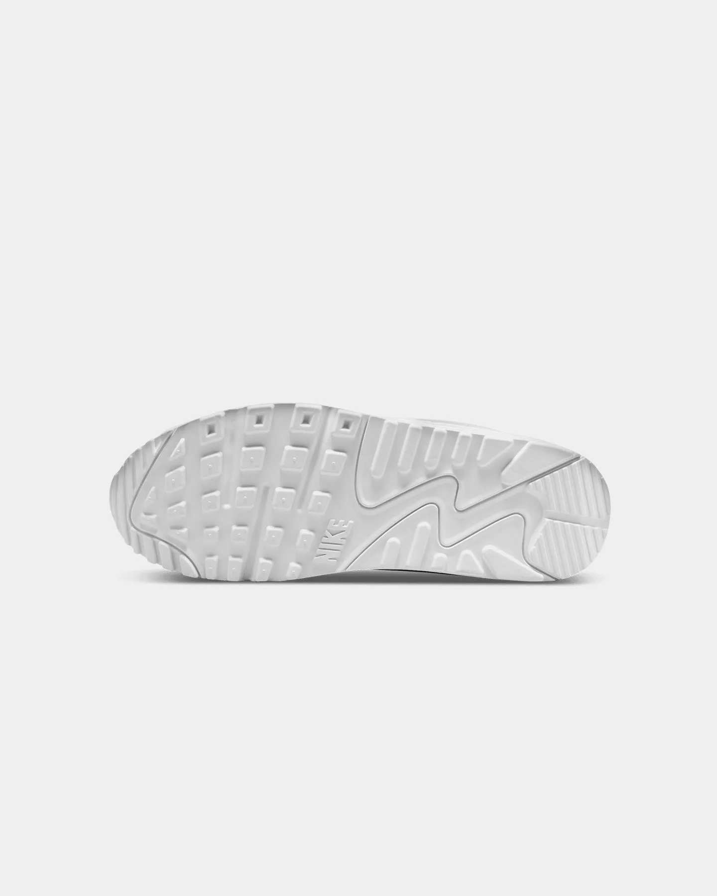 Nike Women's Air Max 90 White/White mesh running option running shoes with padded collars