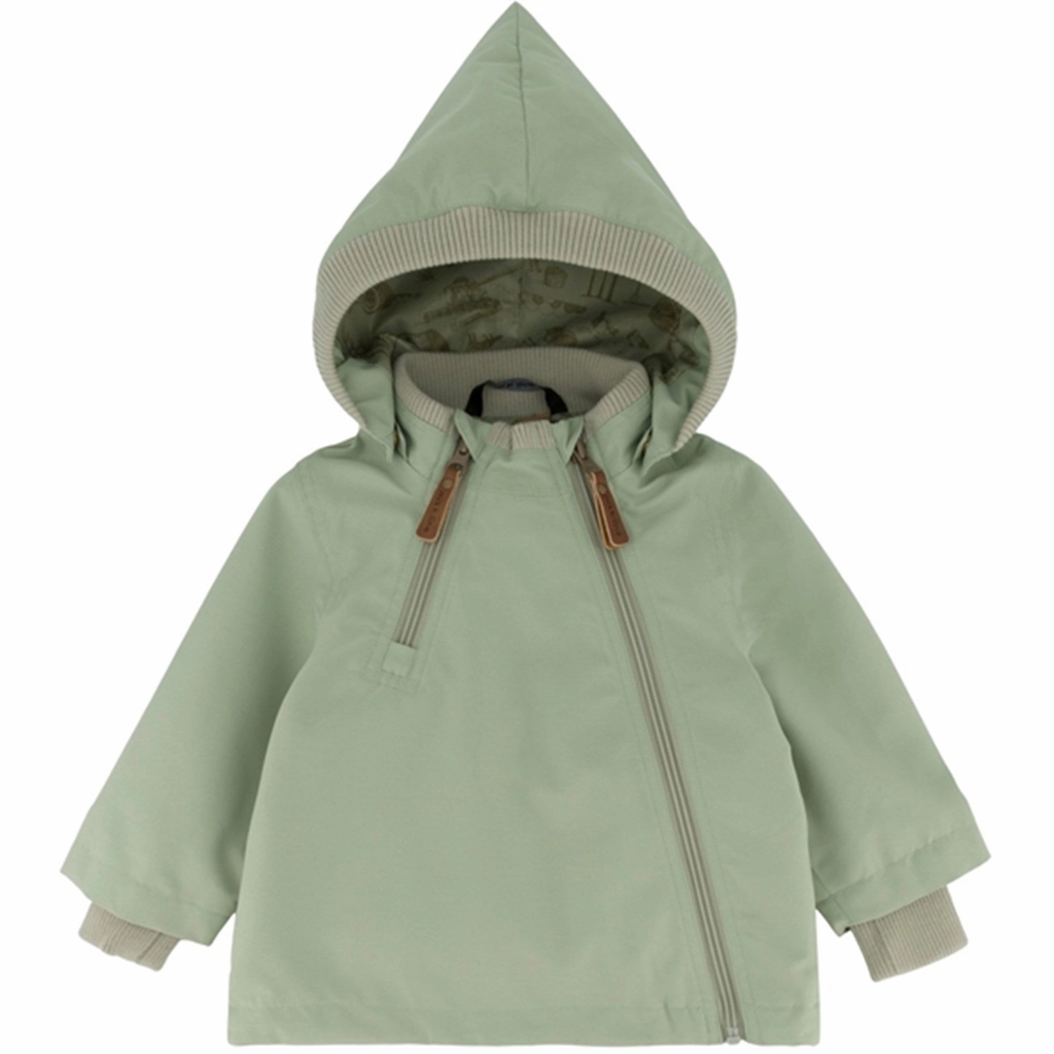 Mikk-Line Polyester Baby Jacket Desert Sage Flexible Knit