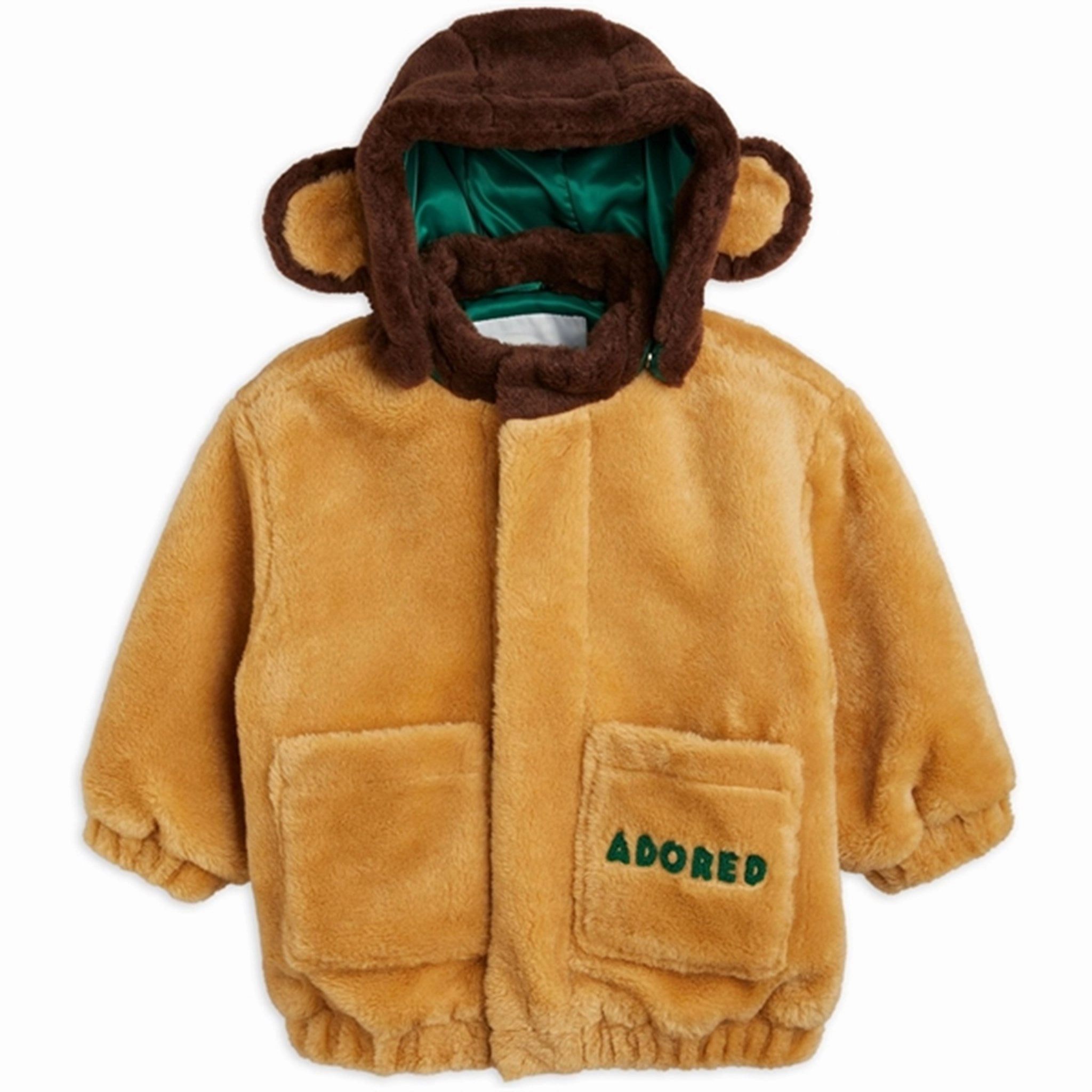 Flexible Daily Fit Mini Rodini Adored Faux Fur Hooded Jacket Beige