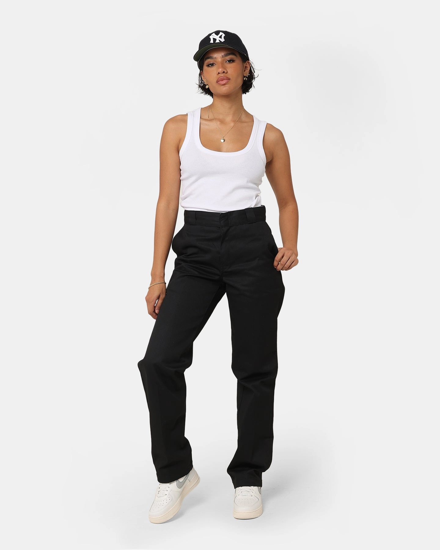Warm Layer Slim Fit Wear Dickies Women's 875 Pants Black