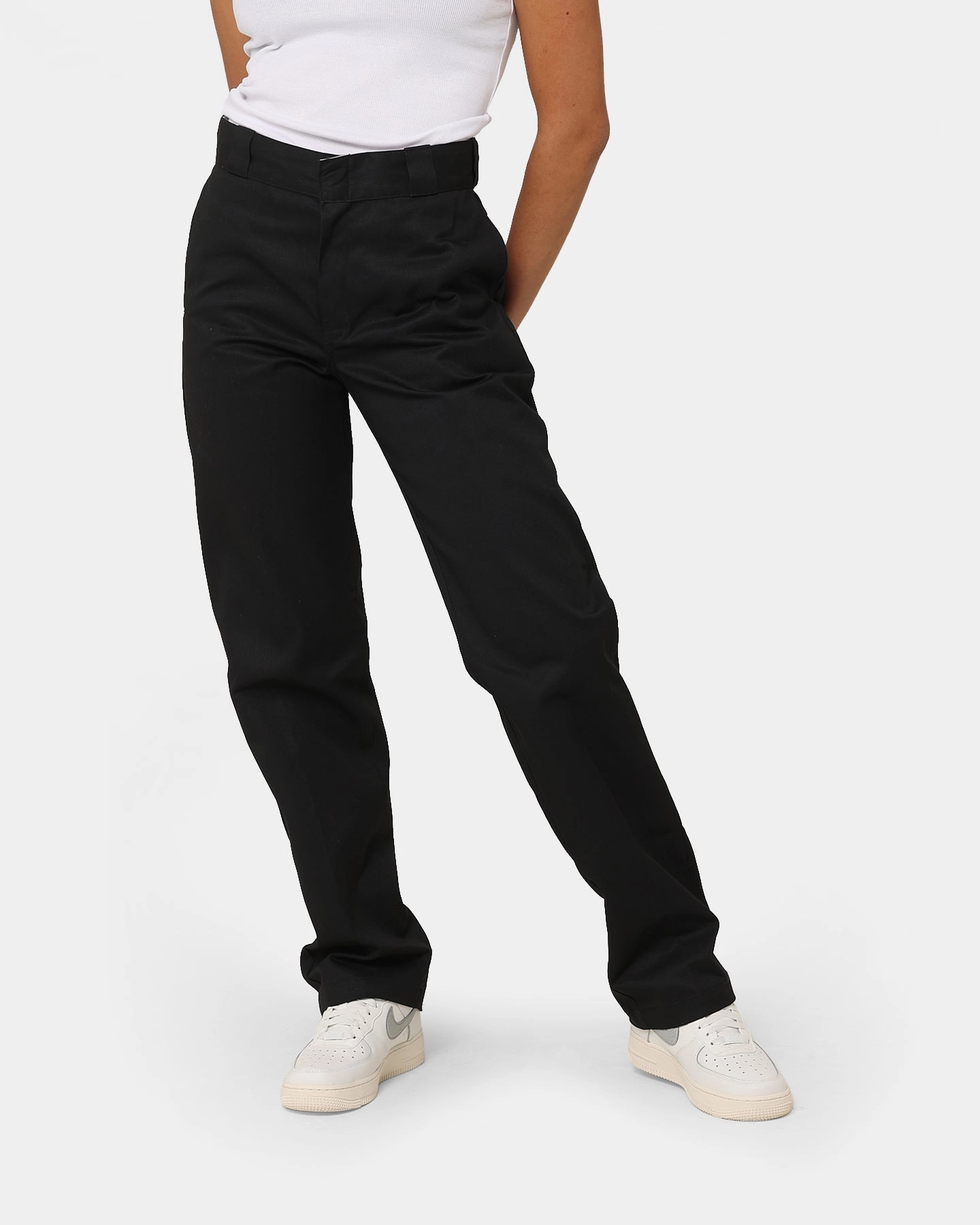Dickies Women's 875 Pants Black Flexible Comfort Wear