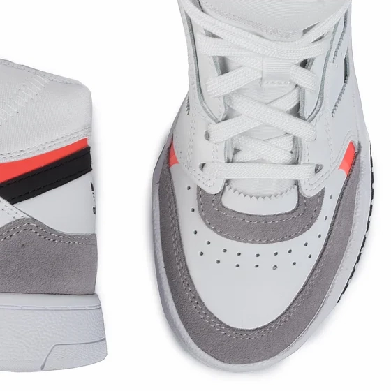 Adidas Originals Scarpa sneakers da ragazzo Drop Step EE8755 bianco-grigio-arancio Asymmetrical Lacing System mesh running option
