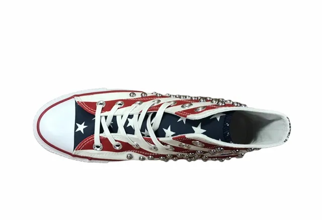 Converse scarpa sneakers da donna CTAS Bandiera USA 164994C bianco-blu-rosso half - sizes Ankle Hock Support