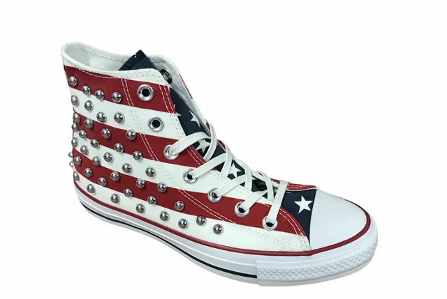 Converse scarpa sneakers da donna CTAS Bandiera USA 164994C bianco-blu-rosso Dynamic Support System Centered Balance Tech