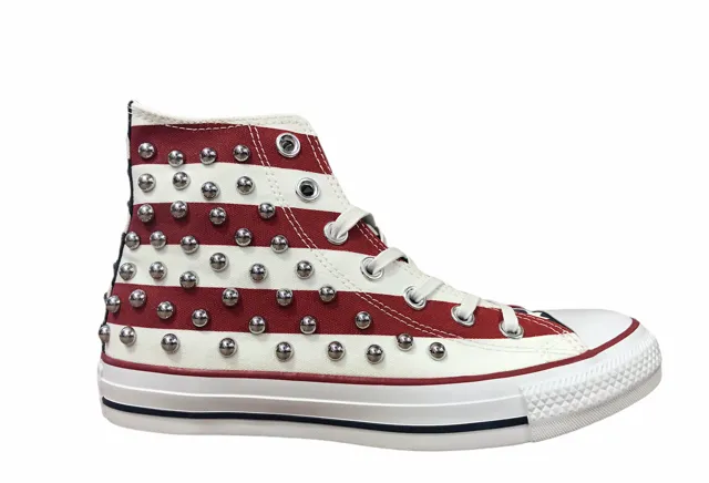 energy - return - technology Quick Dry Upper Fabric Converse scarpa sneakers da donna CTAS Bandiera USA 164994C bianco-blu-rosso
