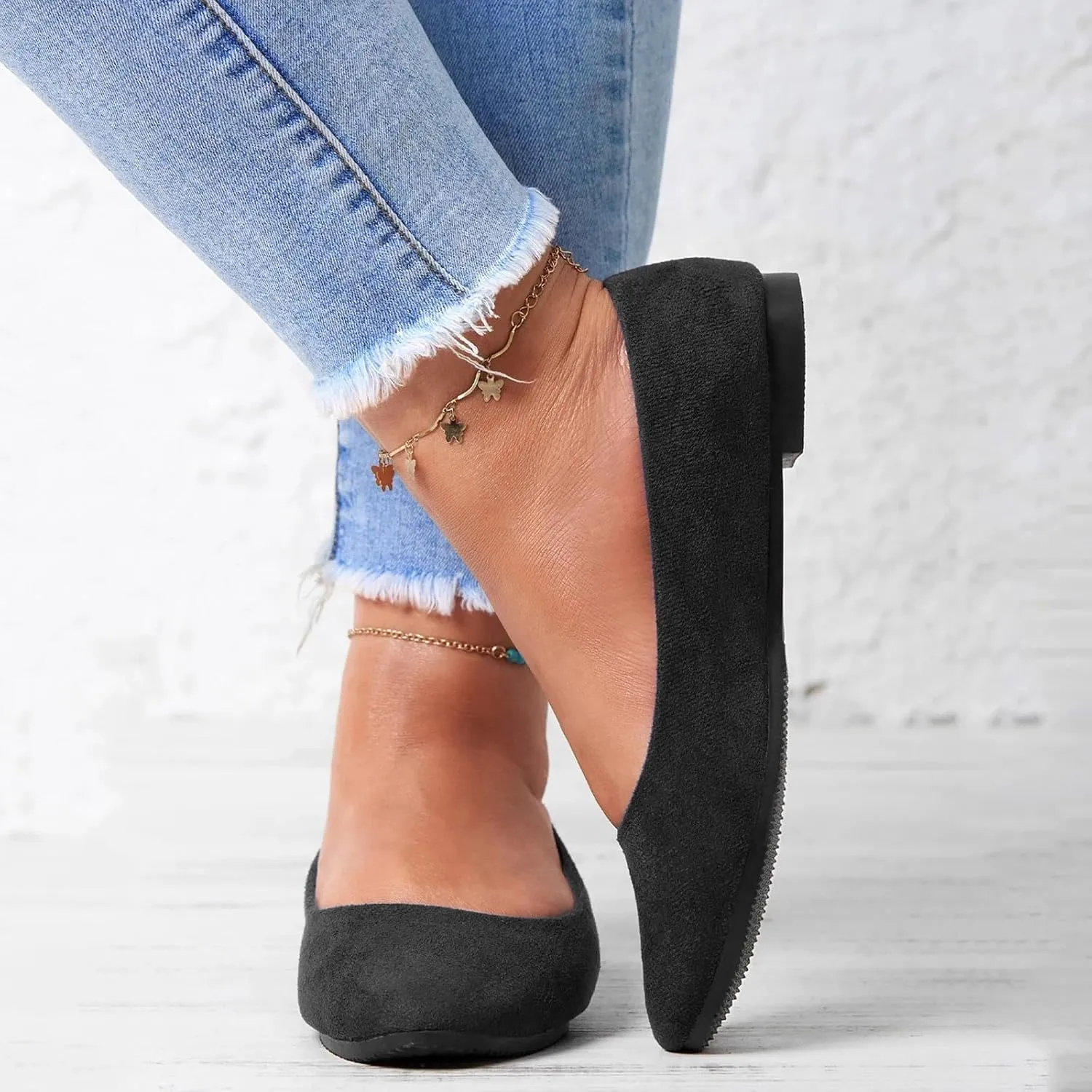 Comfortable Dressy Flats Shoes for Women Women's Shoes Pointed Toe Ballet for Women Slip On Ballet Flats Comfortable