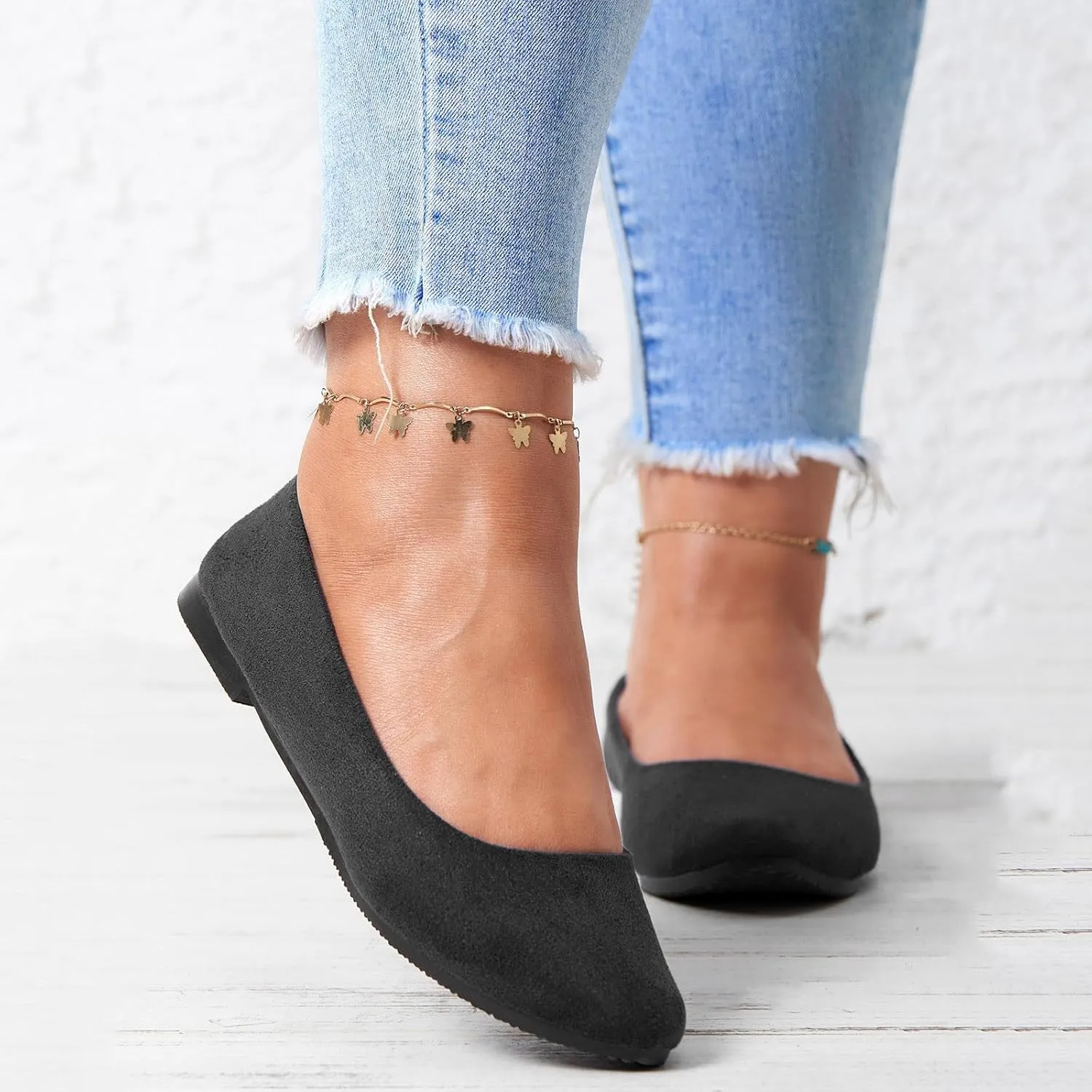 Comfortable Dressy Flats Shoes for Women Women's Shoes Pointed Toe Ballet for Women Slip On Ballet Flats Comfortable