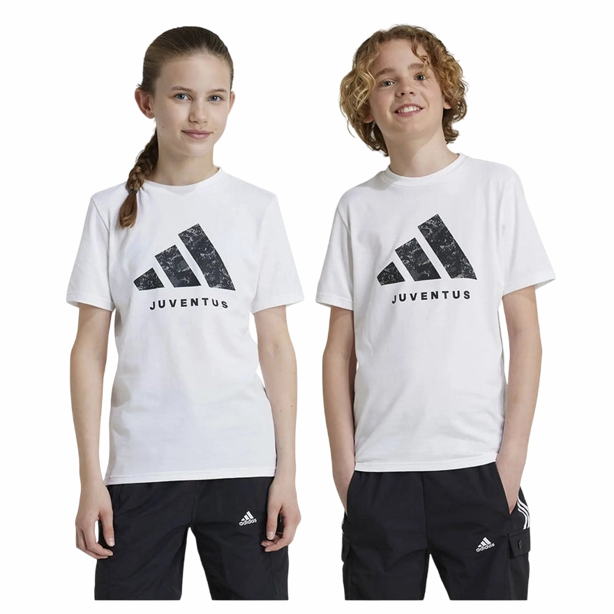 Oversized Cut Odor Resistant Treatment Adidas Juventus T-Shirt Bambino Graphic Bianca IT3849 - Maglia Calcio