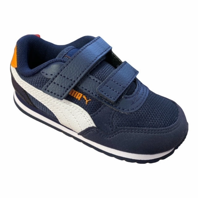 Puma scarpa sneakers da bambino con strappo ST Runner v3 Mesh V 385512 02 blu-bianco anti - slip outsole