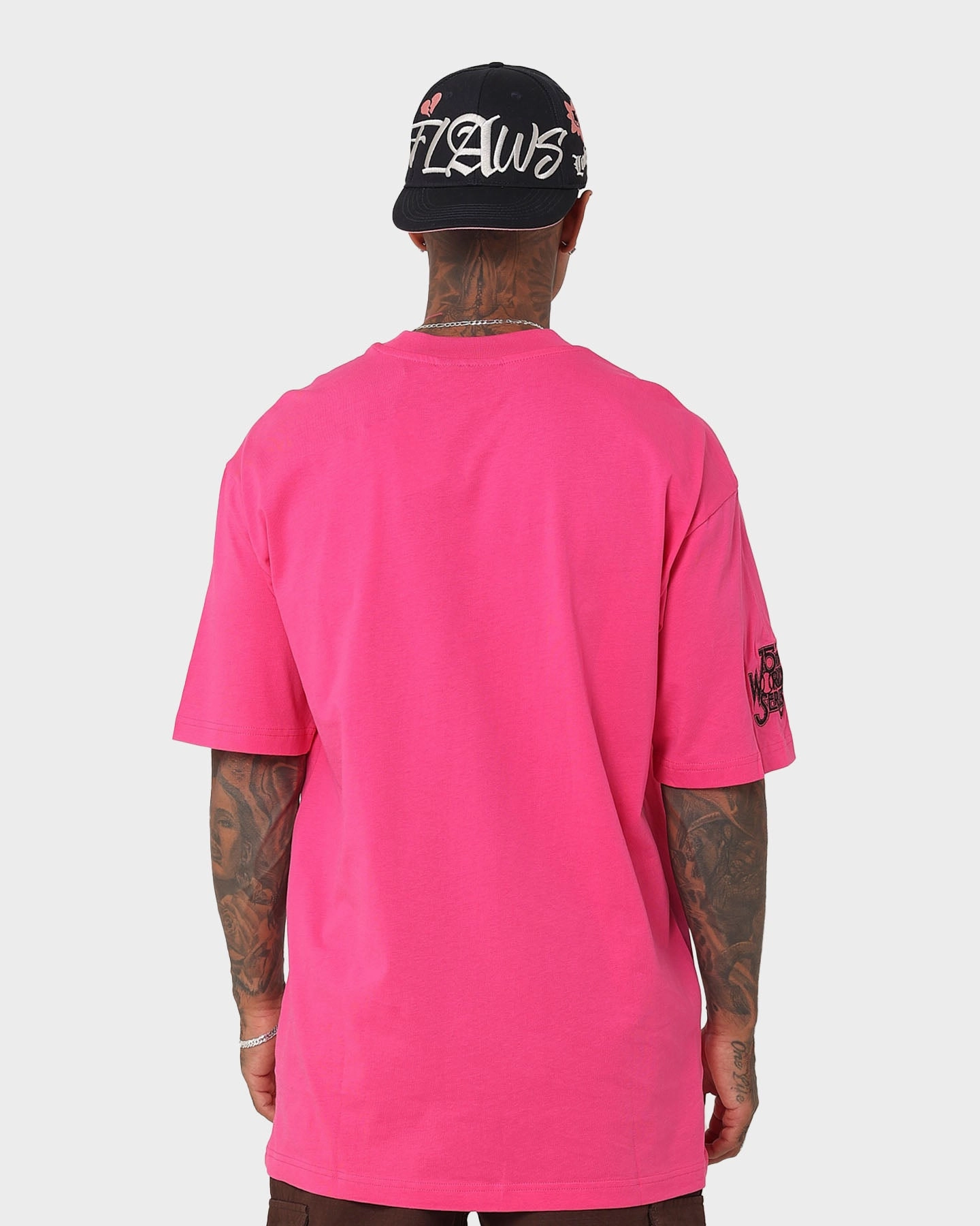 New Era New York Yankees 'Tropical Punch Script Pack' Oversized T-Shirt Hot Pink Standard Body Fit