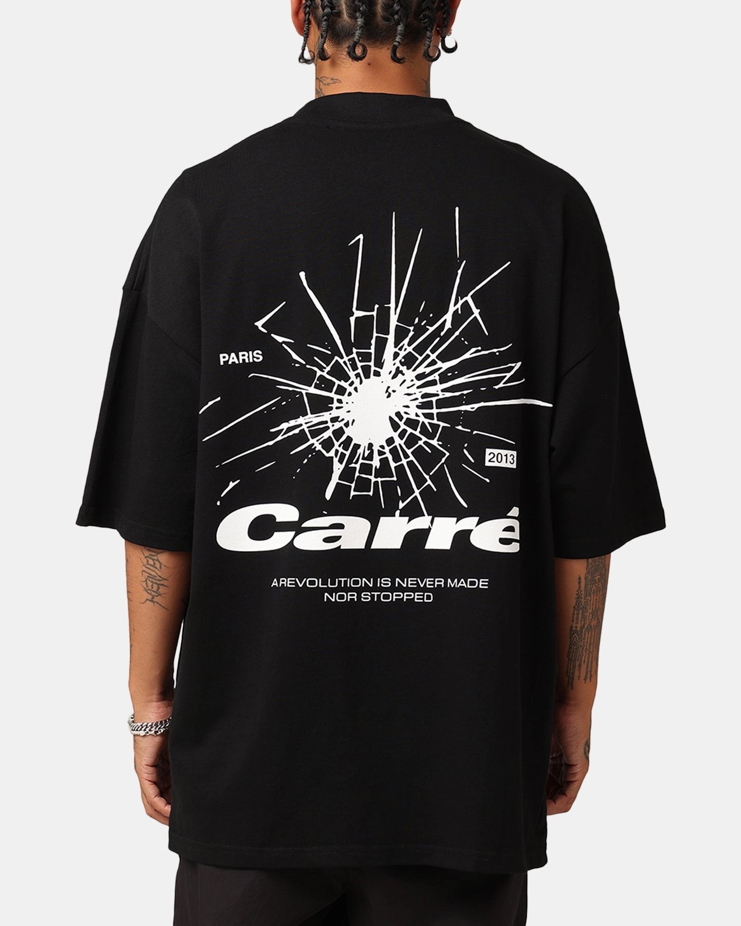 Carr?? Blasted Oversized T-Shirt Black Adaptable Modern Design